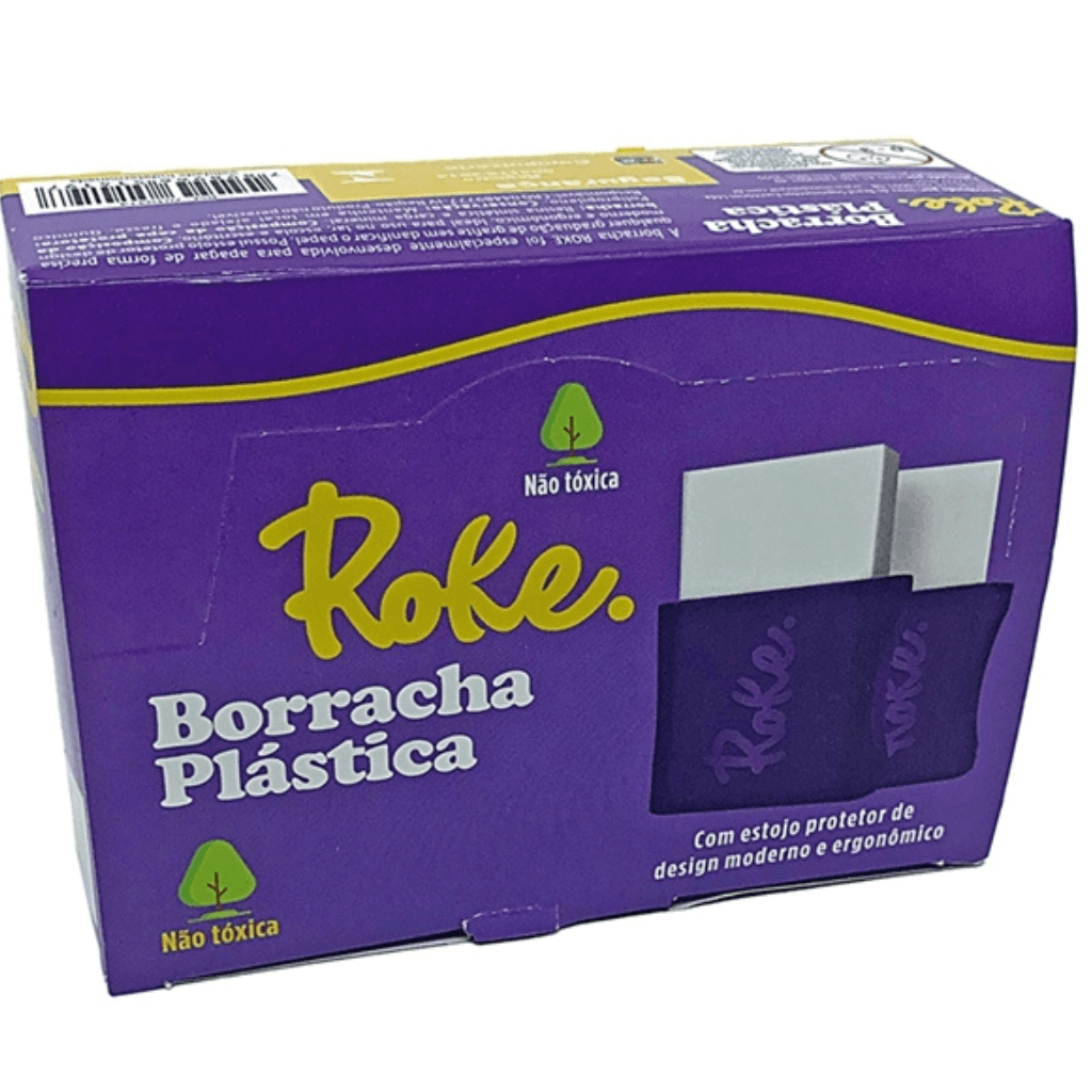 Borracha Quadrada Branca ROKE - UND