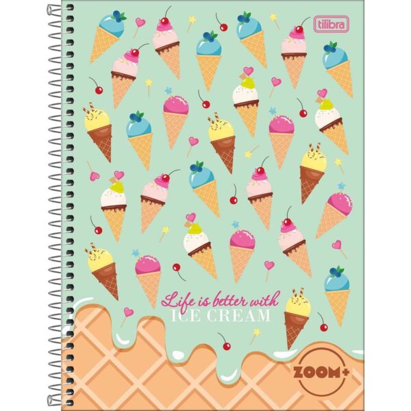 Caderno Espiral Capa Dura Universitário 1 M Zoom+ Feminino 20x27,5cm 96 Fls - TILIBRA - UND