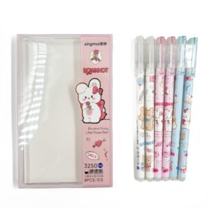Caneta Apagável Estampada Ursinhos e Coelhinhos - Cx 6 Und