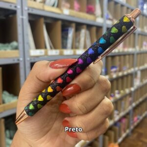 Caneta Metálica LUXO Glitter Love - IMPORTADO - UND