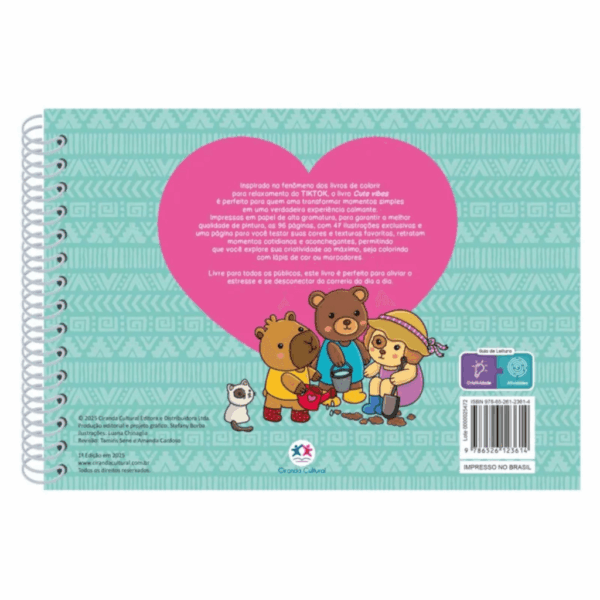 Livro de Colorir Cute Vibes - CIRANDA - UND
