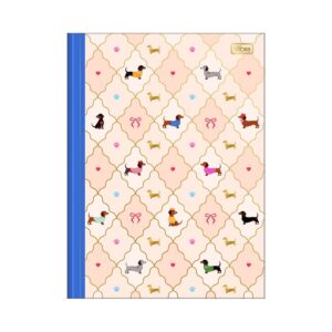 Caderno Brochura Capa Dura Universitário Brownie Dog 20x27,5cm 80 Fls - TILIBRA - UND