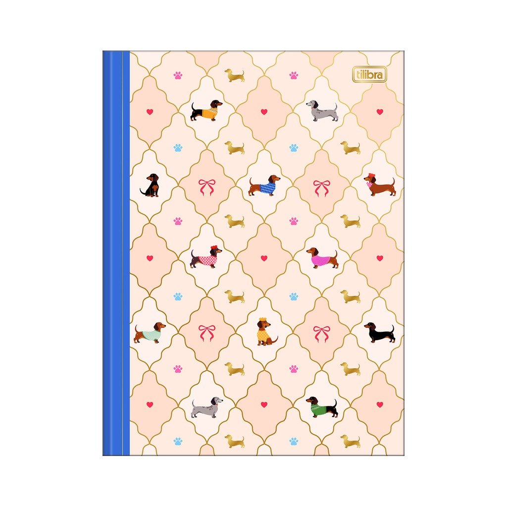 Caderno Brochura Capa Dura Universitário Brownie Dog 20x27,5cm 80 Fls - TILIBRA - UND