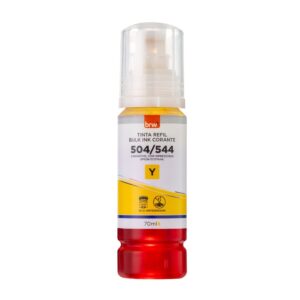 Refil de Tinta Impressora Corante 544 AMARELO p/ Epson 70 ml - BRW - CX 1 UND