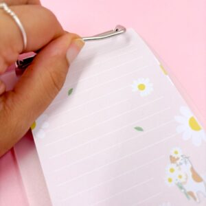 Mini Prancheta c/ Bloco de Anotações Gatinho Fofo