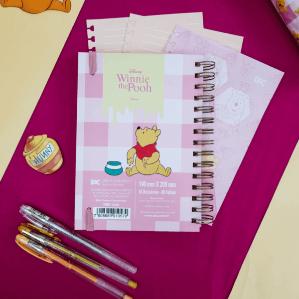 Caderno Smart Mini Ursinho Pooh 80 Folhas DAC