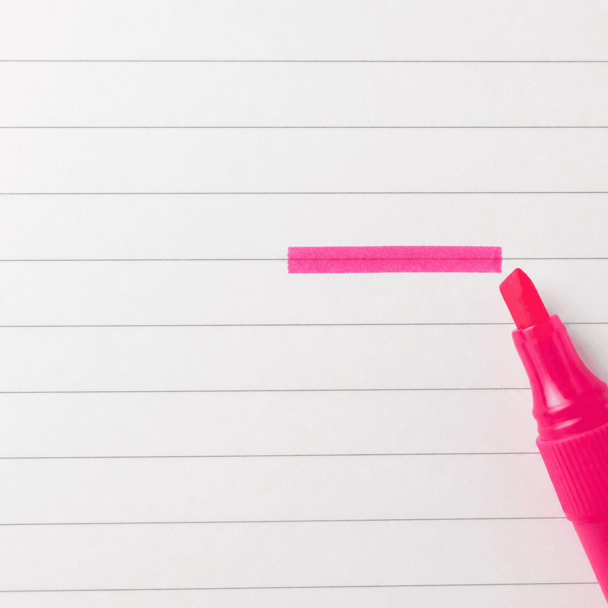 Marca Texto Neon Rosa - YINS PAPER - UND
