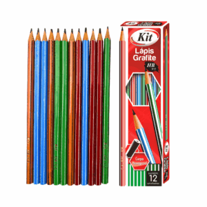 Lápis Grafite HB Hexagonal Linhas - KIT OFICIAL - CX 12 UND