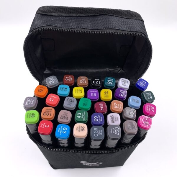 Caneta TOUCH Marcador Ponta Dupla PARA COLORIR - MALETA 36 CORES