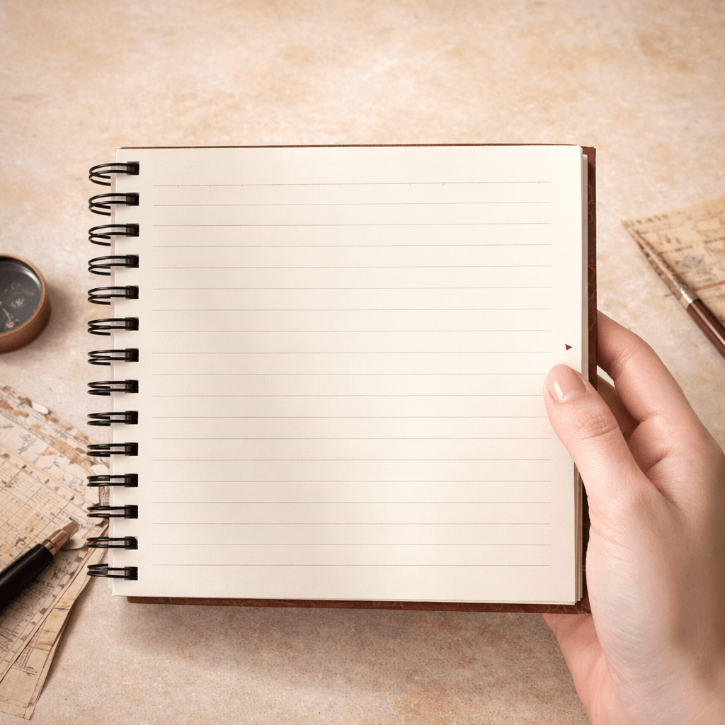 Caderno Capa Dura Vintage Journal 15x15cm 150fls - IMPORTADO - UND