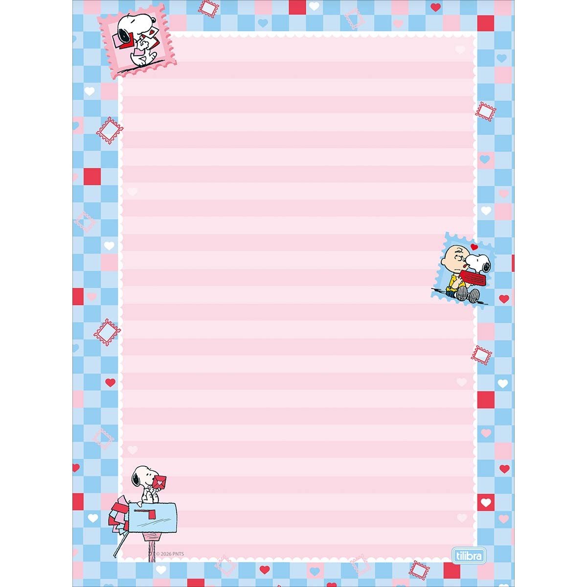 Caderno Colado Papel de Carta SNOOPY 48 Fls - TILIBRA - UND