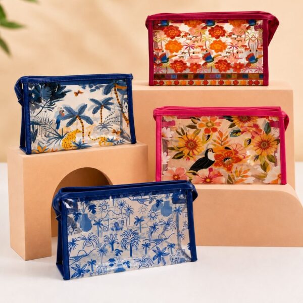 Necessaire Plástica Estampada Brisa de Verão 20 x 12 x 8 cm - IMPORTADO - UND