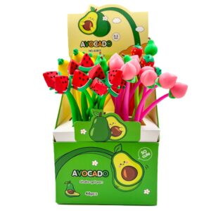 Caneta Flexível Dançante Frutinhas - Pacote 6 Und
