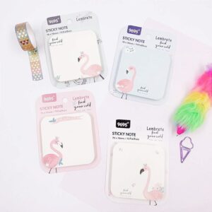 Bloco de Notas Adesivado Flamingos 70x70mm