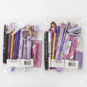 Kit Papelaria 15 Itens Paleta - LILÁS - PACOTE