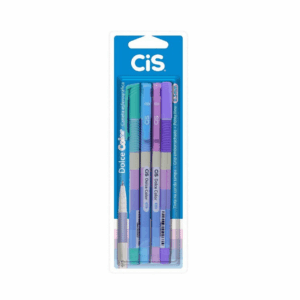Caneta Esferográfica Dolce Color 4 Und - CIS - BLISTER
