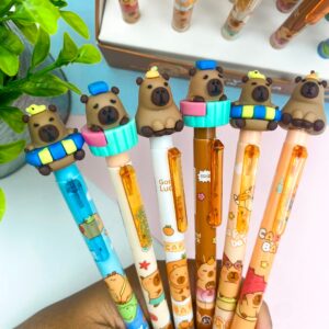 Caneta Esferográfica 0.5mm CAPIVARA Verão - IMPORTADO - PACOTE 6 UND
