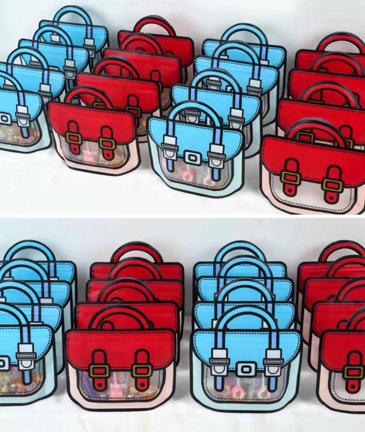 Embalagem Zip Lock Maleta Azul e Vermelha 20x19cm - IMPORTADO - 6 UND ( Cada Unidade sai por R$1,40)