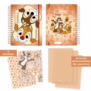 Caderno Smart Universitário 10 Divisórias Tico e Teco 80 fls - DAC
