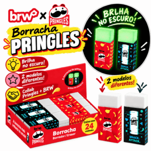 Borracha Brilha no Escuro PRINGLES - BRW - CX 24 UND