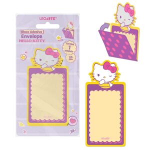 Bloco Adesivado Envelope 20 Folhas Hello Kitty LEO E LEO - BLISTER