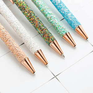 Caneta Metálica LUXO Glitter Pedrinhas - IMPORTADO - UND SORTIDA