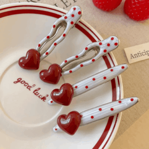 Kit 2 Presilhas Coração Love - IMPORTADO - BLISTER