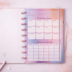 Caderno de Disco Flowers B5 80 Fls/10 discos - 25,5x18,5cm - IMPORTADO - UND