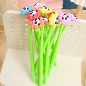 Caneta Flexível Dançante Flor Panda - PACOTE 6 UND