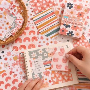 Kit Papel para Colagem SCRAPBOOK 5,6x8,3cm 50 Fls - UNISO - UND