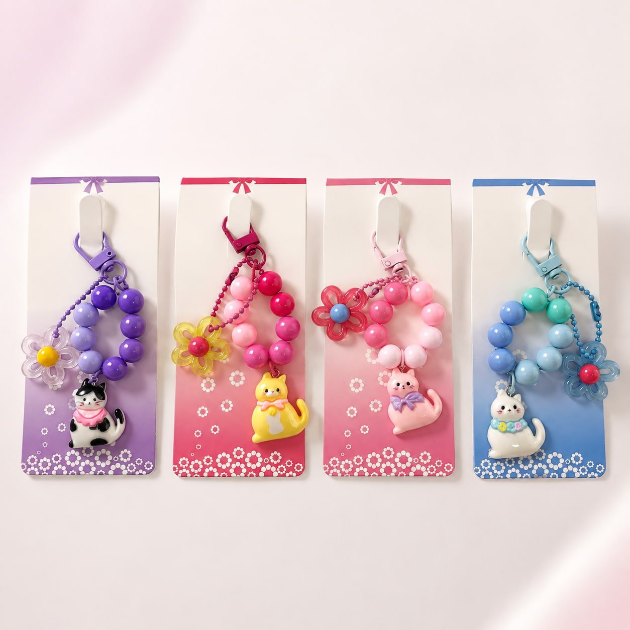 Chaveiro Tendência Charm Bag Gatinho Flores - IMPORTADO - UND