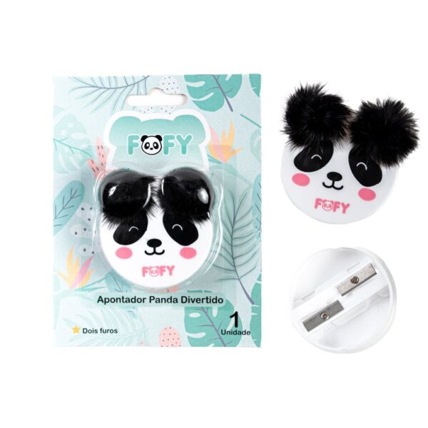 Apontador 2 Furos Panda Divertido - FOFY - BLISTER
