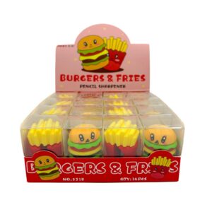 Apontador Emborrachado Fast Food - Cx 16 Und