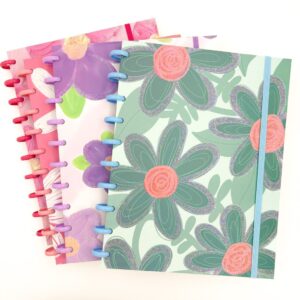 Caderno de Disco COLEGIAL Flores 10 discos - 19,8x25,5cm 80 fls - IMPORTADO - UND