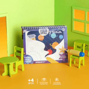 Livro de Colorir com Água Galáxia LEO E LEO - BLISTER