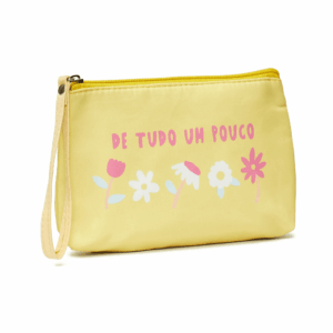 Necessaire Bolsinha de Mão Amarela DE TUDO UM POUCO 14x20cm - FLORIE - UND