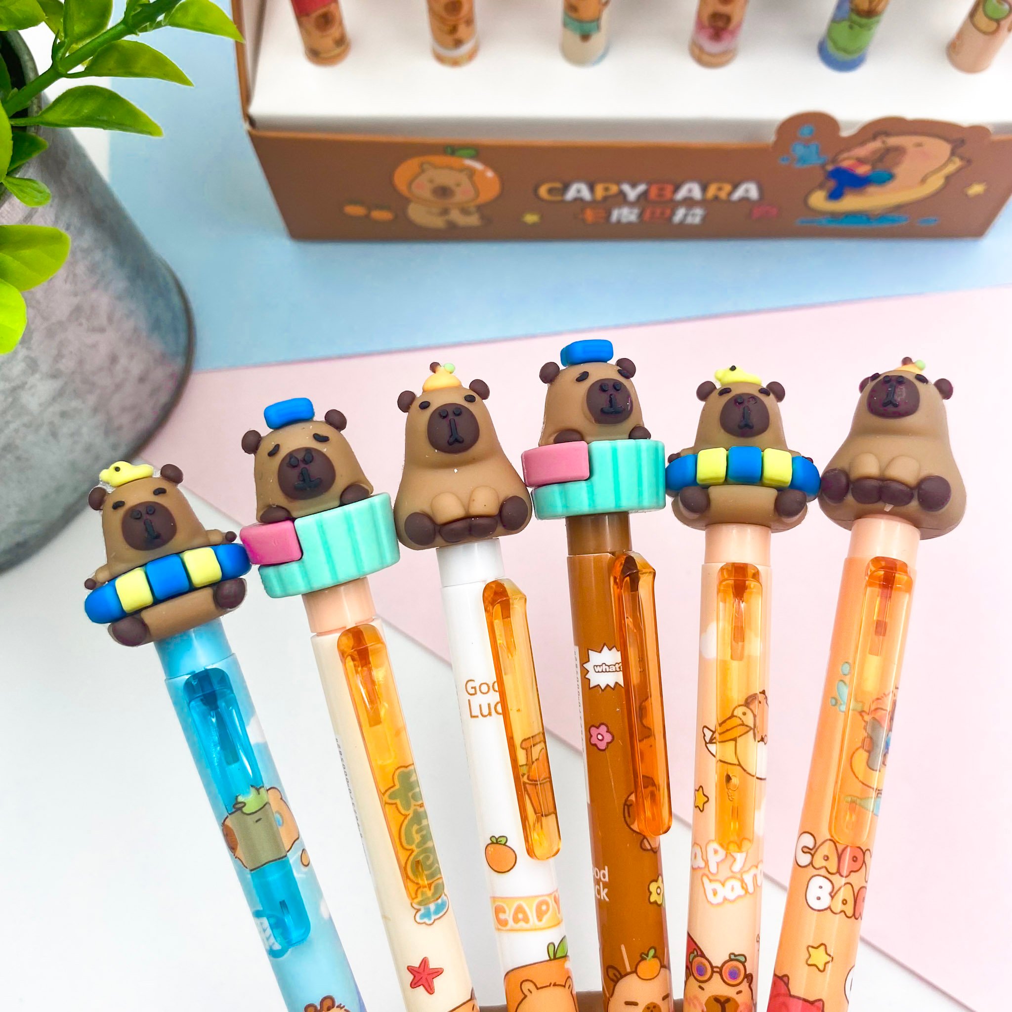 Caneta Esferográfica 0.5mm CAPIVARA Verão - IMPORTADO - PACOTE 6 UND