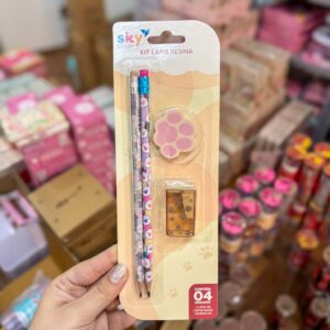 Kit Escolar 4 Peças Pets - SKYPAPER - BLISTER