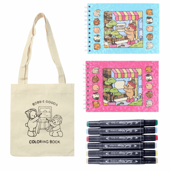 Combo Perfect BOBBIE GOODS - ECOBAG + LIVRO DE COLORIR + 6 CANETAS TOUCH