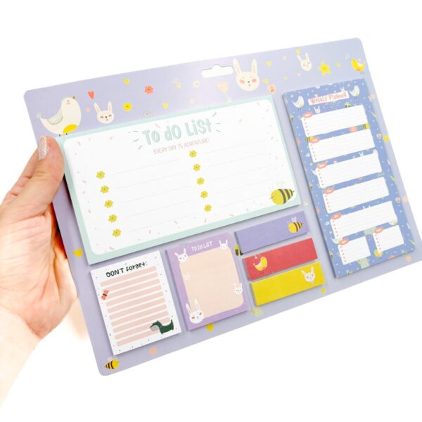 Kit Bloco de Notas Fofo Decorado 7 Blocos
