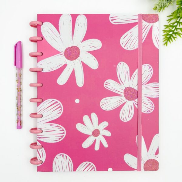 Caderno de Disco COLEGIAL Flores 10 discos - 19,8x25,5cm 80 fls - IMPORTADO - UND