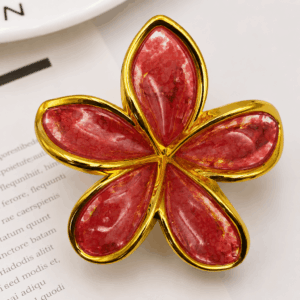Piranha Presilha Flor Transparente Pincel G 8 cm - IMPORTADO - UND
