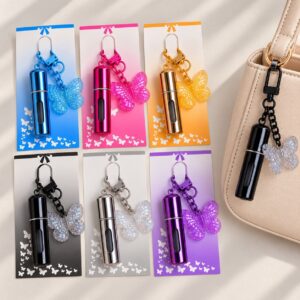 Chaveiro Tendência Charm PORTA PERFUME Borboleta - IMPORTADO - UND