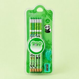 Kit Escolar Panda 12 Peças - FOFY - BLISTER
