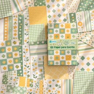 Kit Papel para Colagem SCRAPBOOK 5,6x8,3cm 50 Fls - UNISO - UND