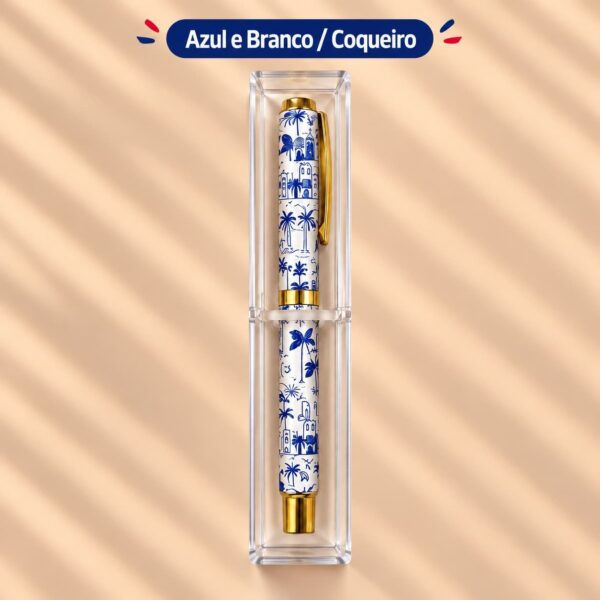 Caneta Luxo Metálica  + Case Brisa de Verão - IMPORTADO - UND