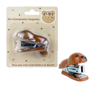 Mini Grampeador Doguinho Rabinho Pompom - FOFY - BLISTER