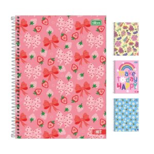 Caderno Universitário Espiral 1 M 80 fls Hit Feminino - TILIBRA - UND