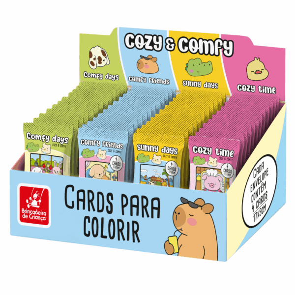 Card Surpresa para Colorir Cozy & Comfy - BRINCADEIRA DE CRIANÇA - UND