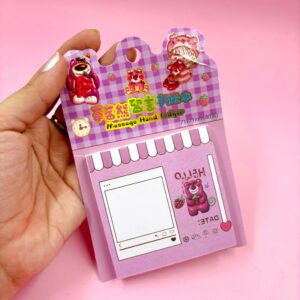 Bloco de Notas Fofo Ursinho Lotso - 4 Und
